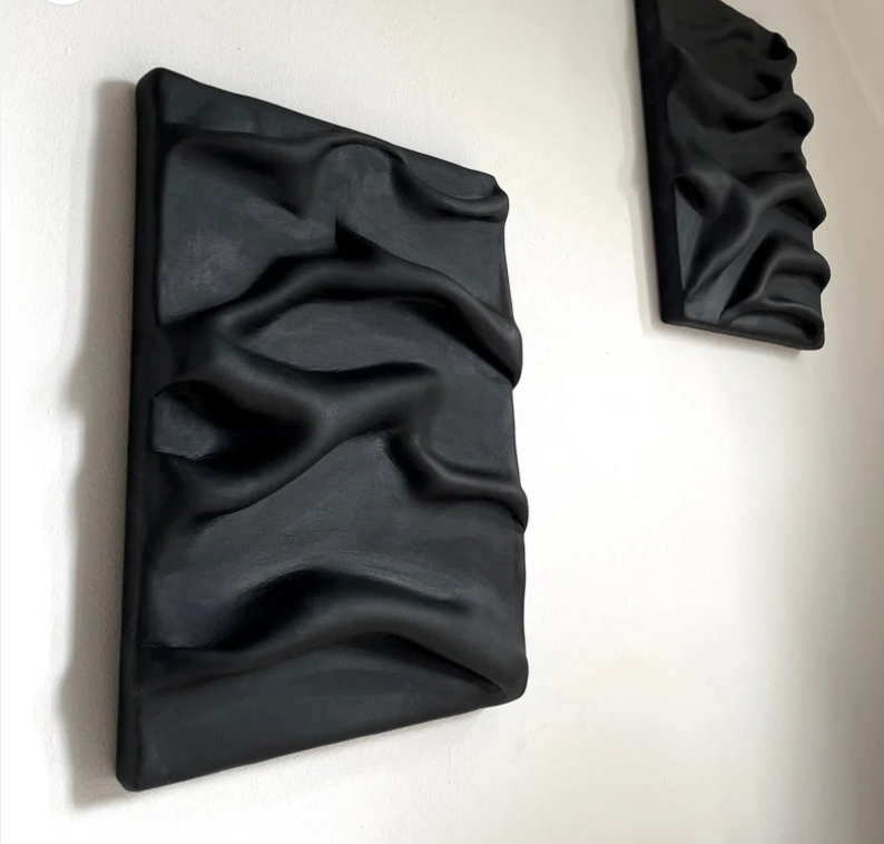 AWA - 3D Draped Fabric Effect round wall art