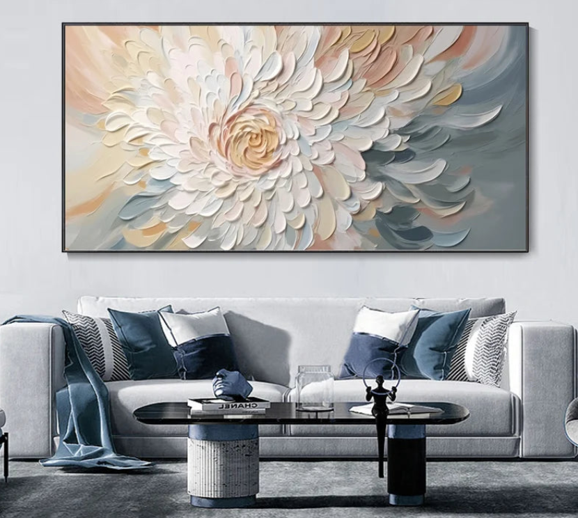 AWA - 3D Minimalist flower texture wall art