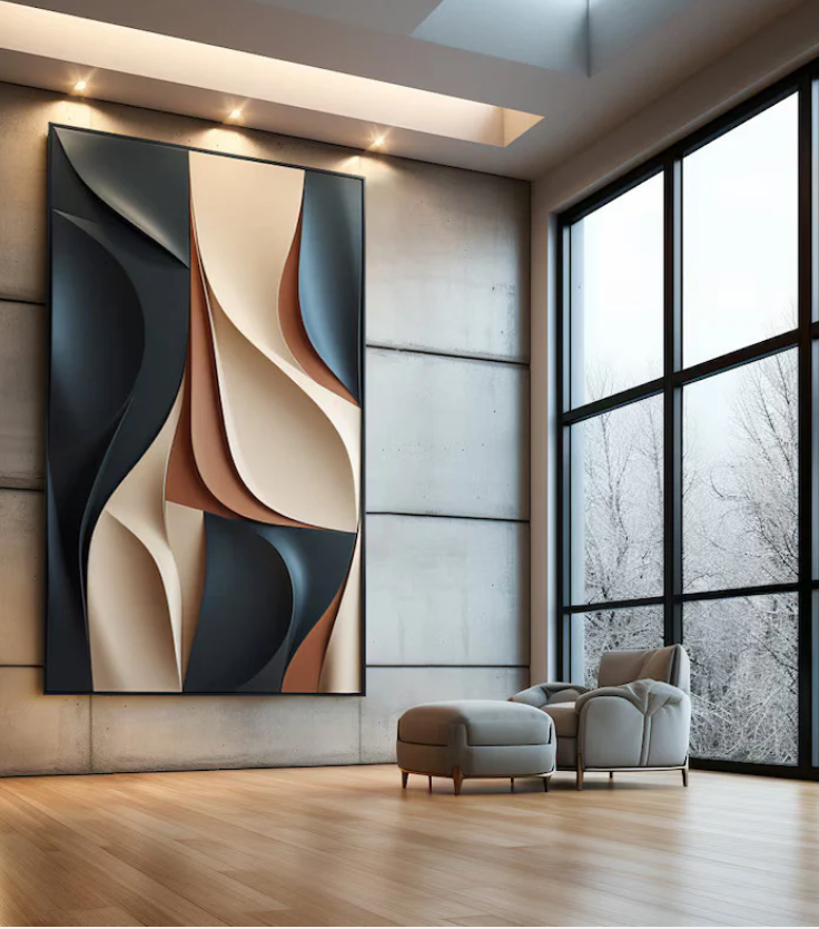 AWA - Abstract Colour 3D Wall Art.