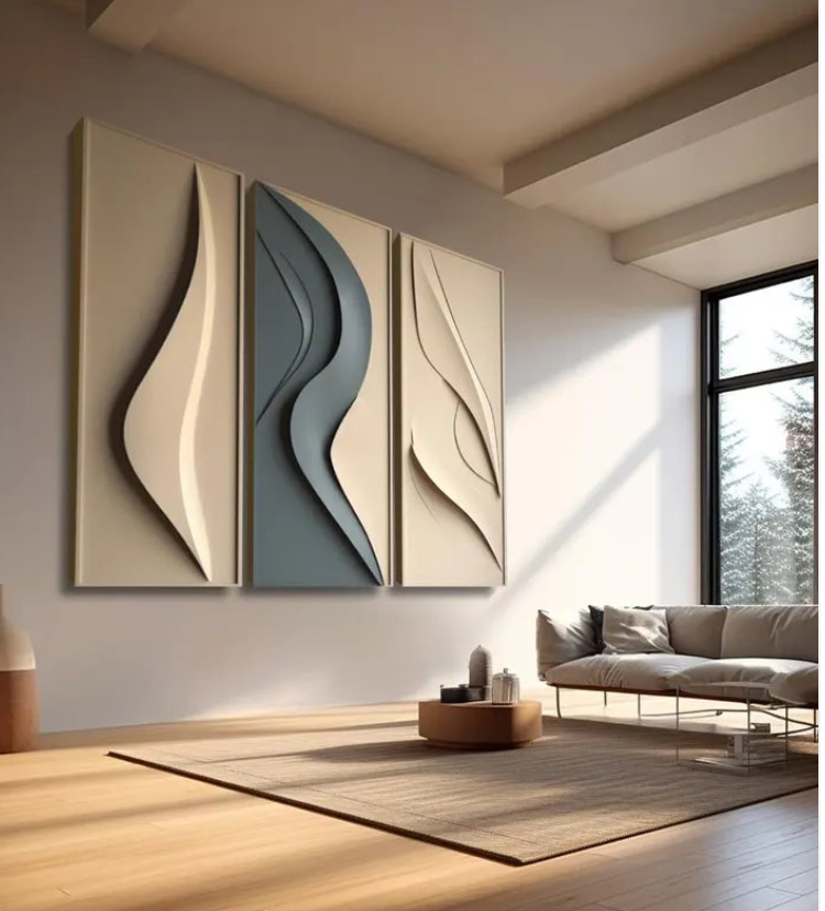 AWA - Abstract 3D Wall art (Set Of 3)