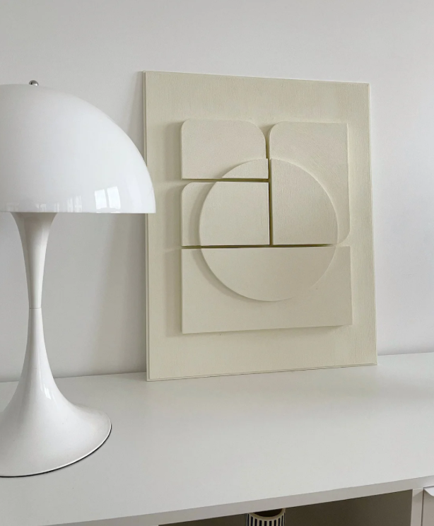 AWA - Modern monochromatic shapes. Minimalist style decor. Art sculpture