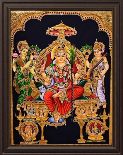 ATP Lalitha Devi Flat Tanjore Painting