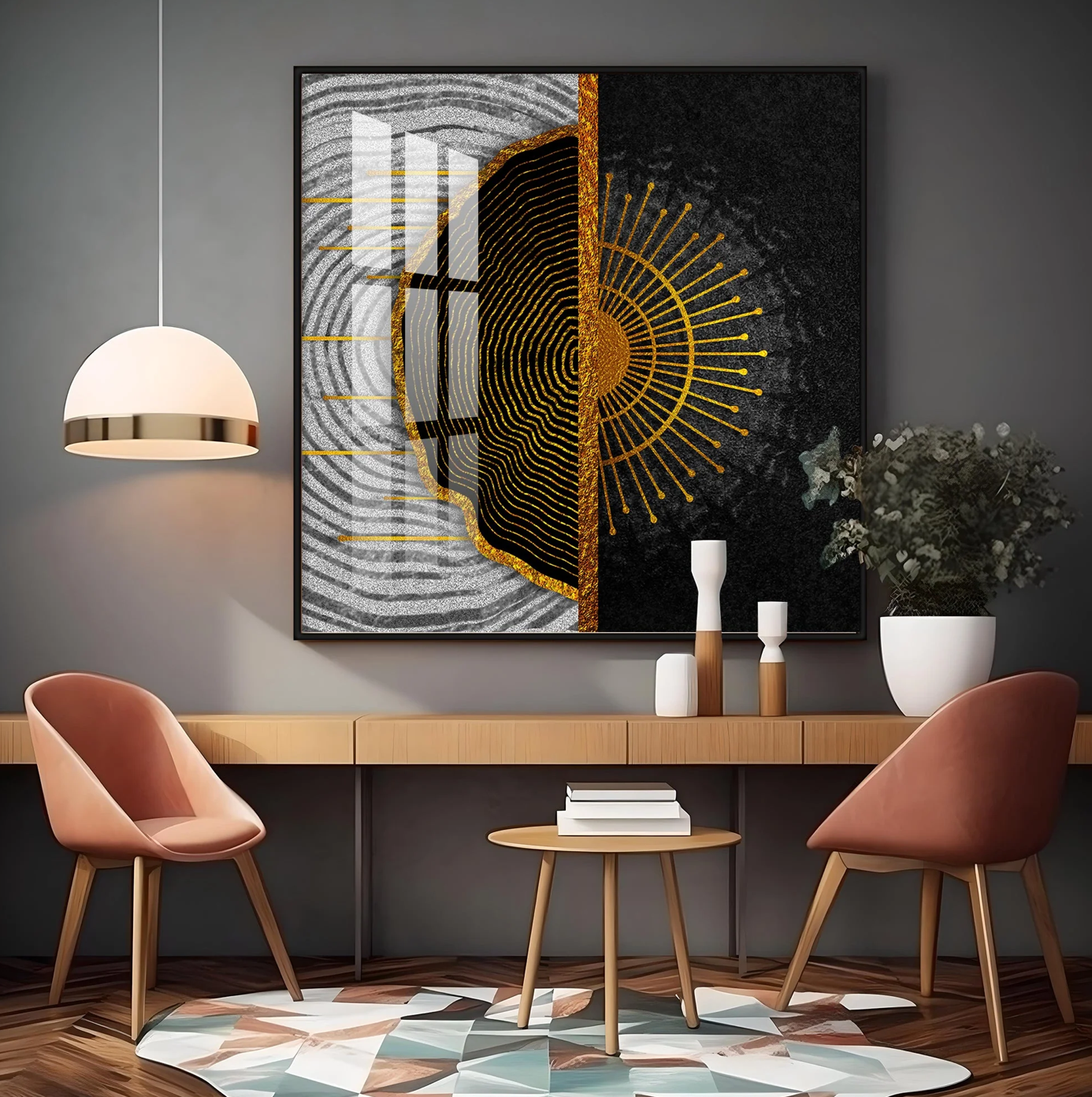 Floral Premium Acrylic Square Wall Art
