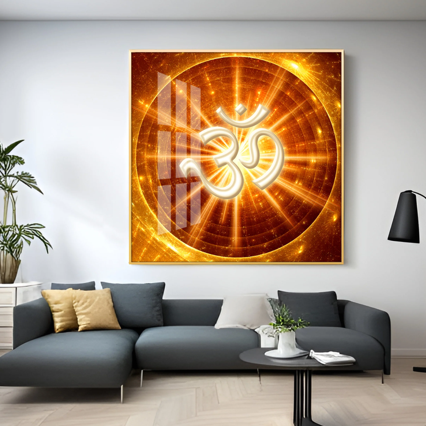 Spiritual Om Premium Acrylic Square Wall Art