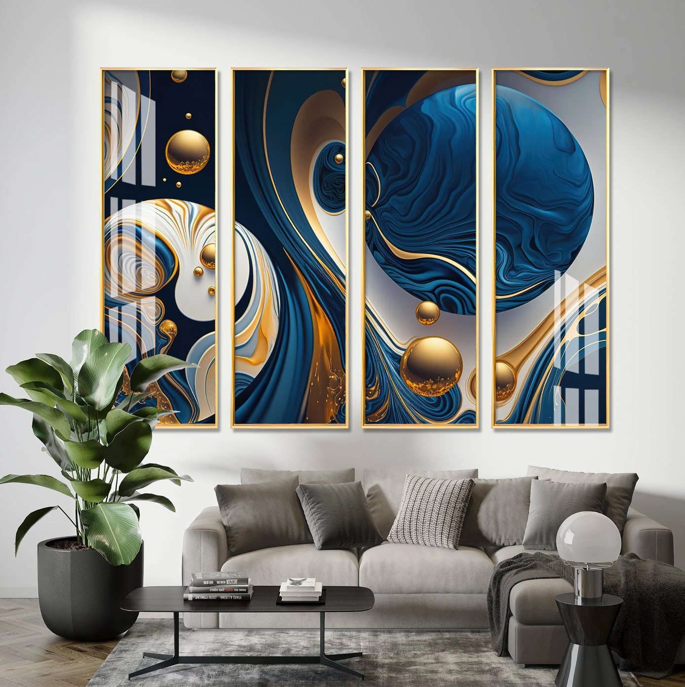 Exploring Universe Premium Acrylic Vertical Wall Art (set of 4)