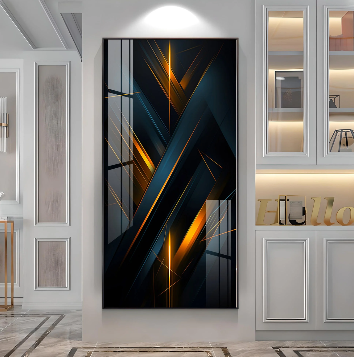 Abstract Modern Design For Entrance Premium Acrylic Vertical Wall Art