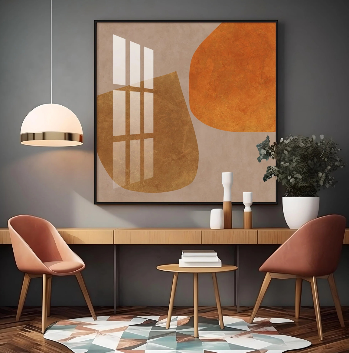 Abstract Pattern Premium Acrylic Square Wall Art