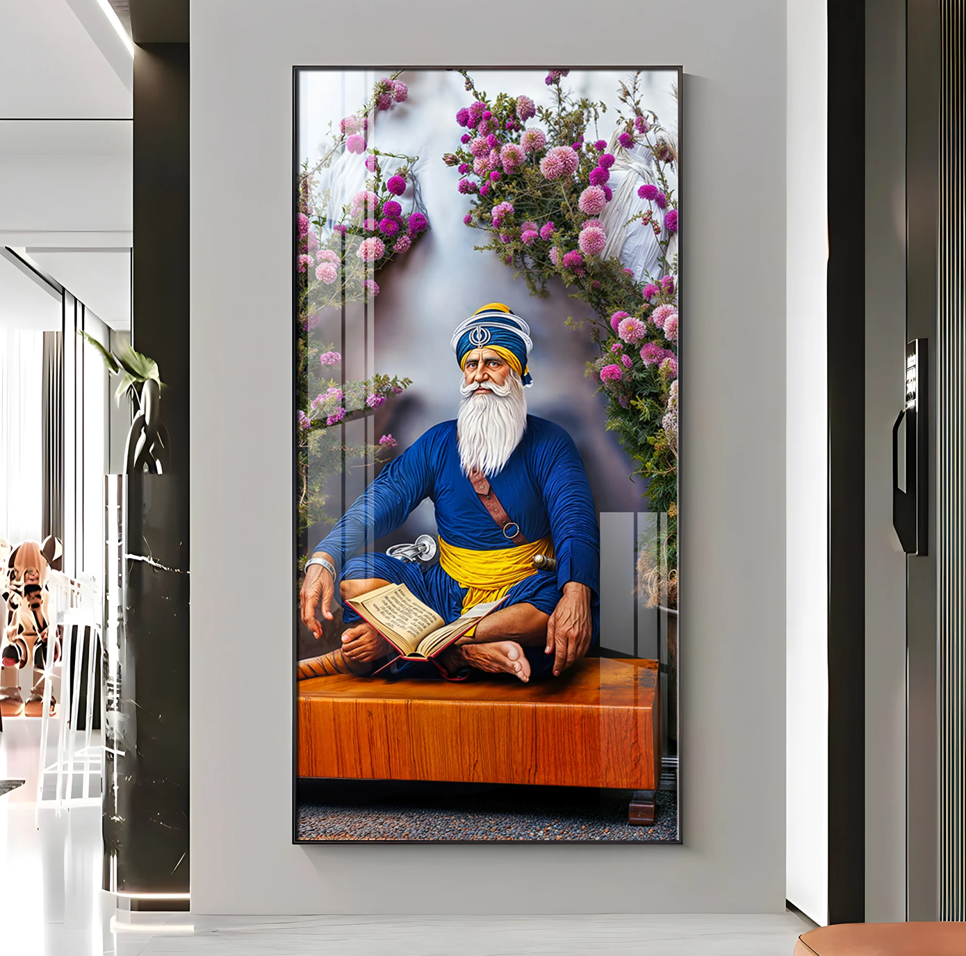 Baba Deep Singh ji Premium Acrylic Vertical Wall Art