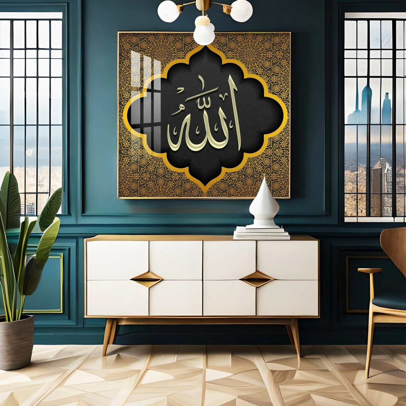 Allah Premium Acrylic Square Wall Art