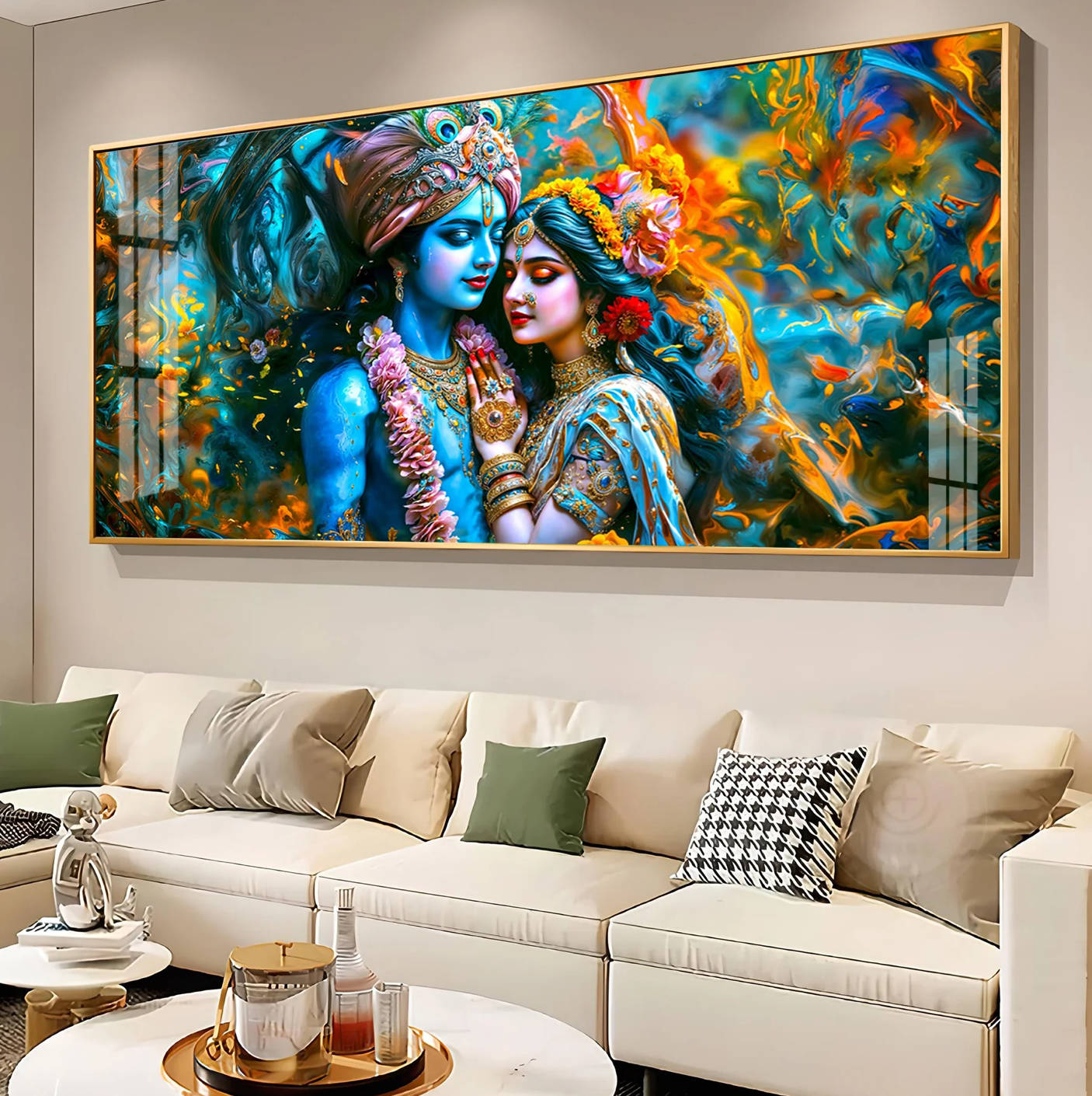 Shree Krishna Harmony Premium Acrylic Horizontal Wall Art