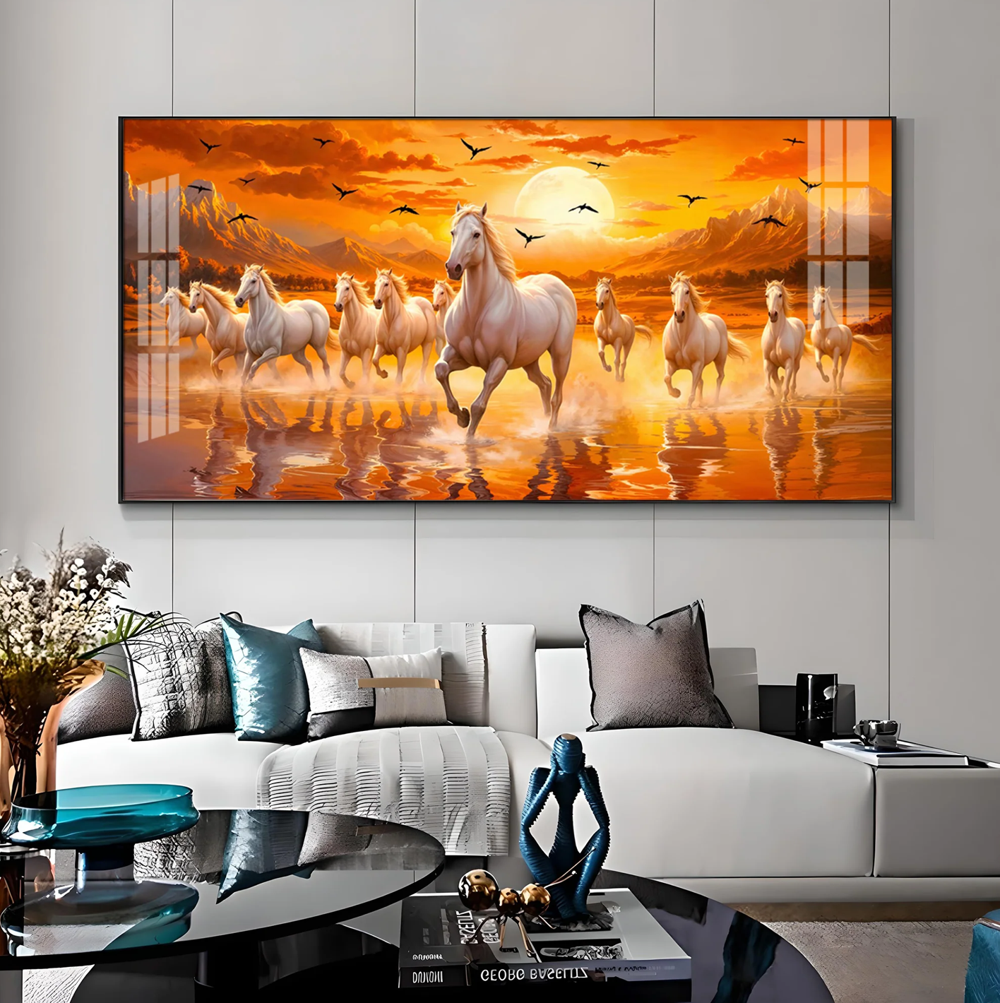 Galloping Grace Artwork Premium Acrylic Horizontal Wall Art