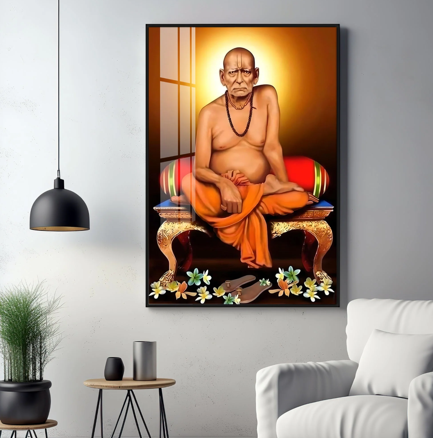 Portrait of Shri Swami Samartha Premium Vertical Acrylic Wall Art