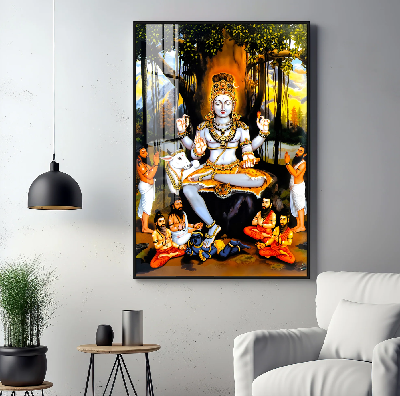 Dakshinamurthy In Lord Shiva Premium Acrylic Vertical Wall Art