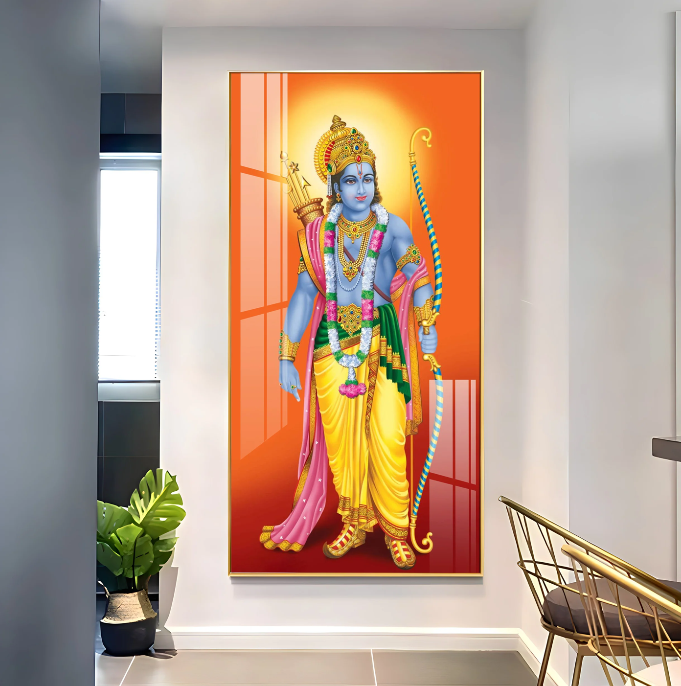 Lord Shri Ram Premium Acrylic Vertical Wall Art