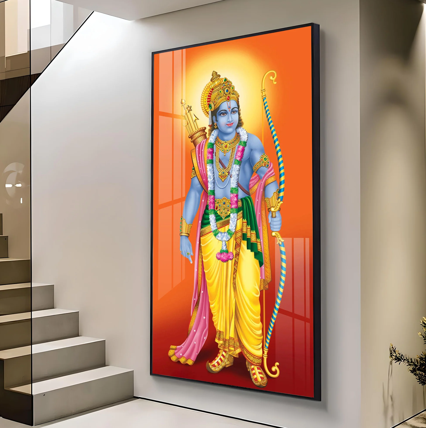 Lord Shri Ram Premium Acrylic Vertical Wall Art