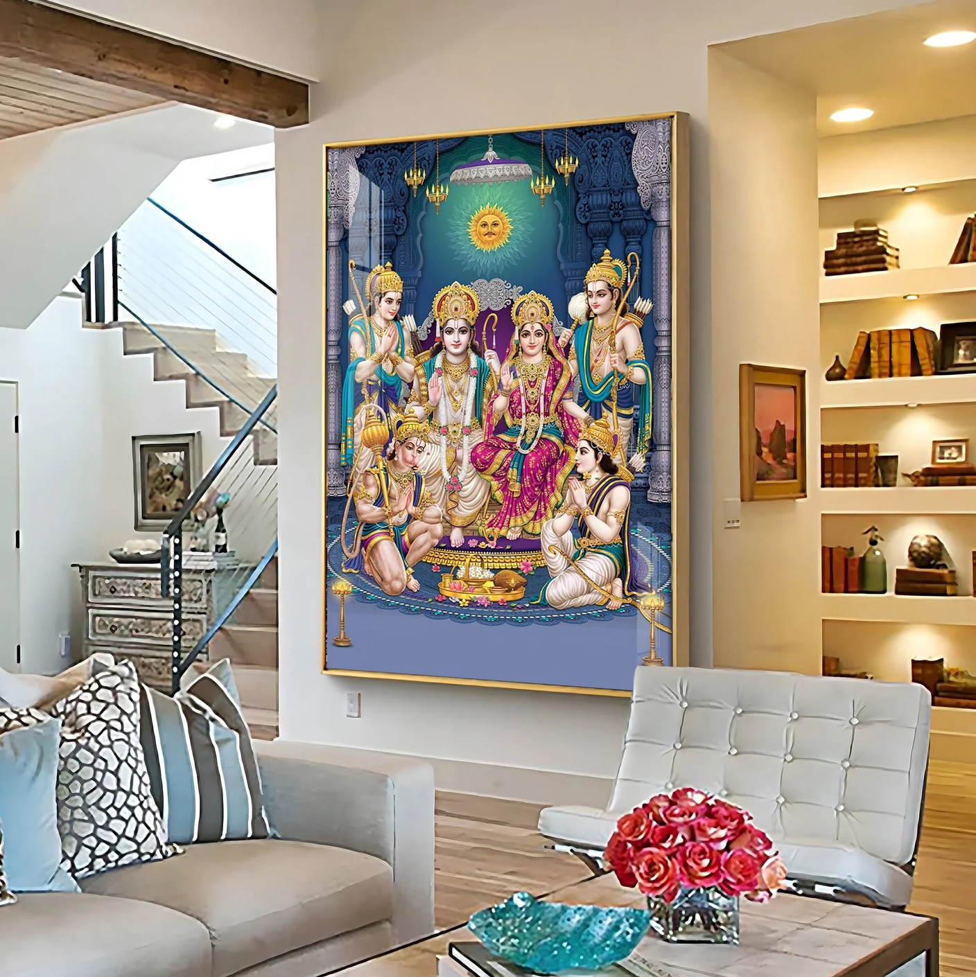 Ram Parivar Premium Acrylic Vertical Wall Art