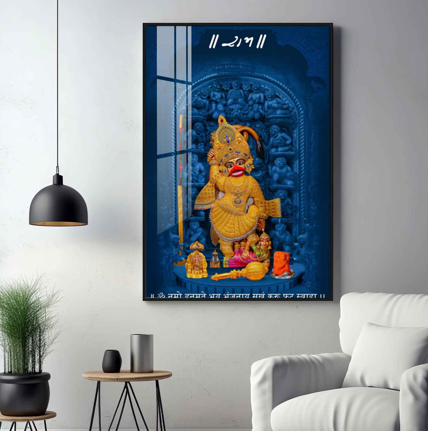 Shri Kashtbhanjan Dev Hanumanji Premium Acrylic Vertical Wall Art