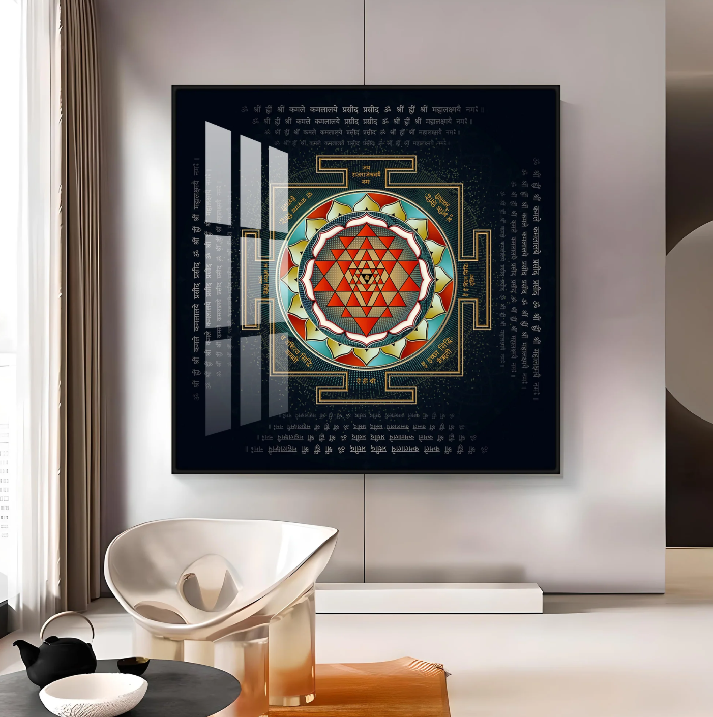 Shri Yantra Premium Acrylic Square Wall Art