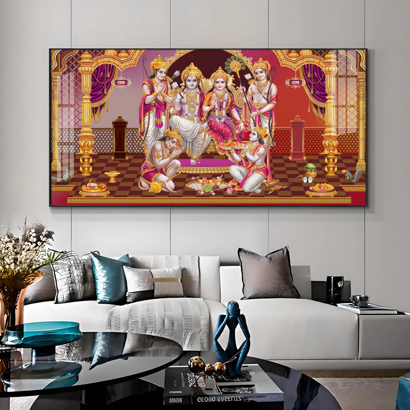 Shri Ram Darbar Premium Acrylic Horizontal Wall Art
