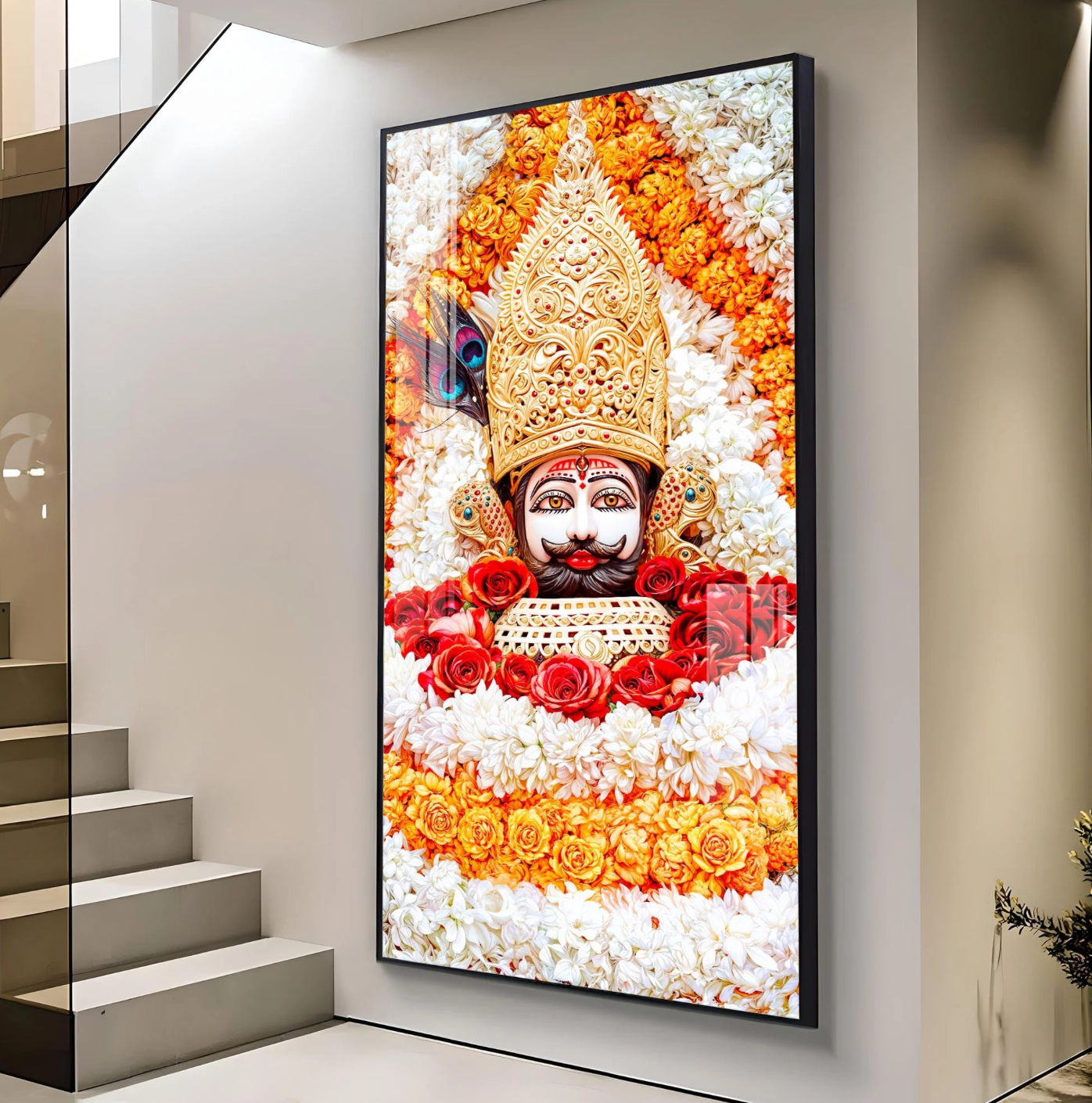 Divine Shyam Baba Premium Acrylic Vertical Wall Art