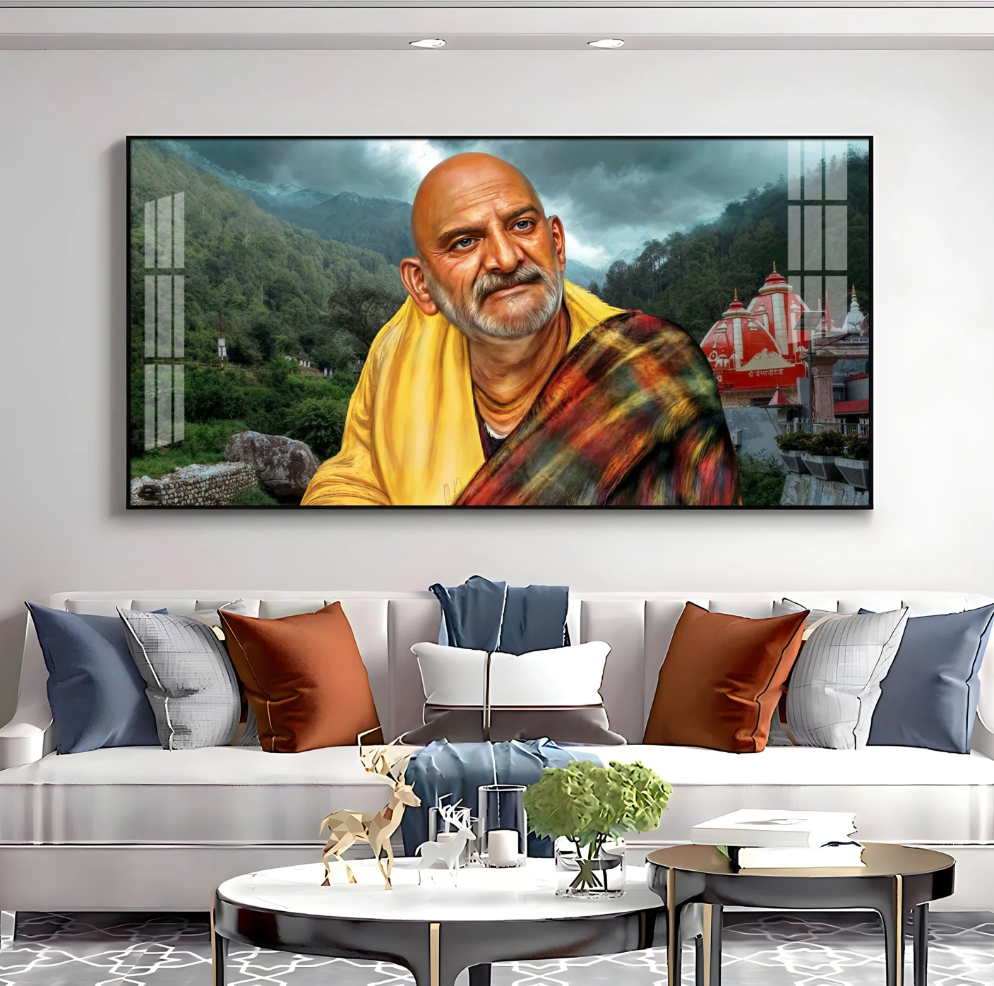 Neem Karoli Baba Ji Premium Acrylic Horizontal Wall Art