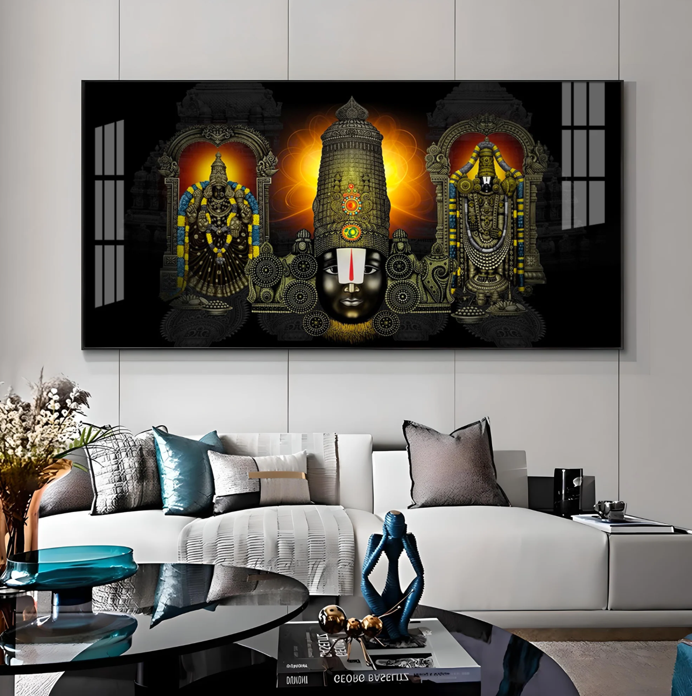 Sacred Sri Venkateswara Swamy Premium Acrylic Horizontal Wall Art