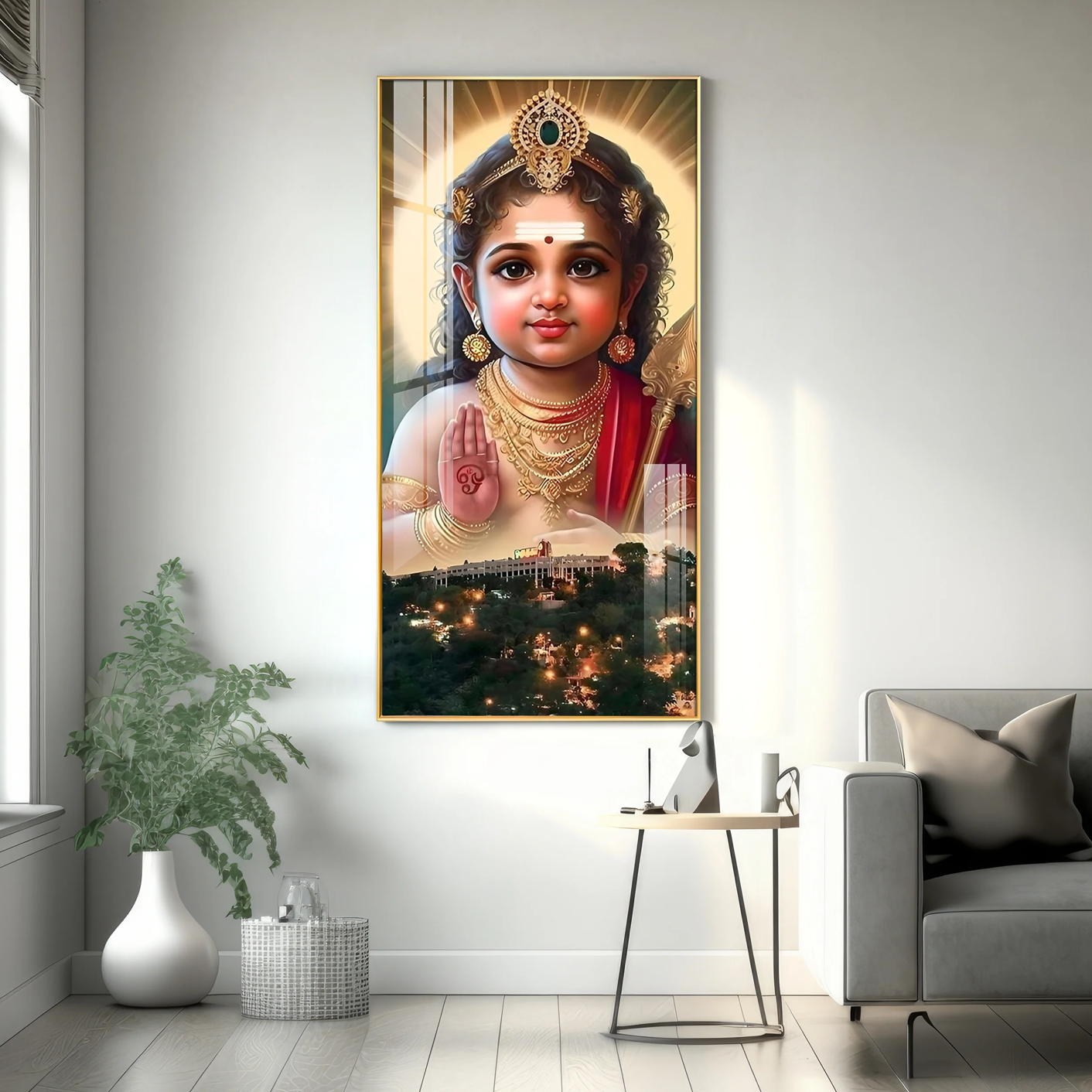 Lord Muruga Premium Acrylic Vertical Wall Art