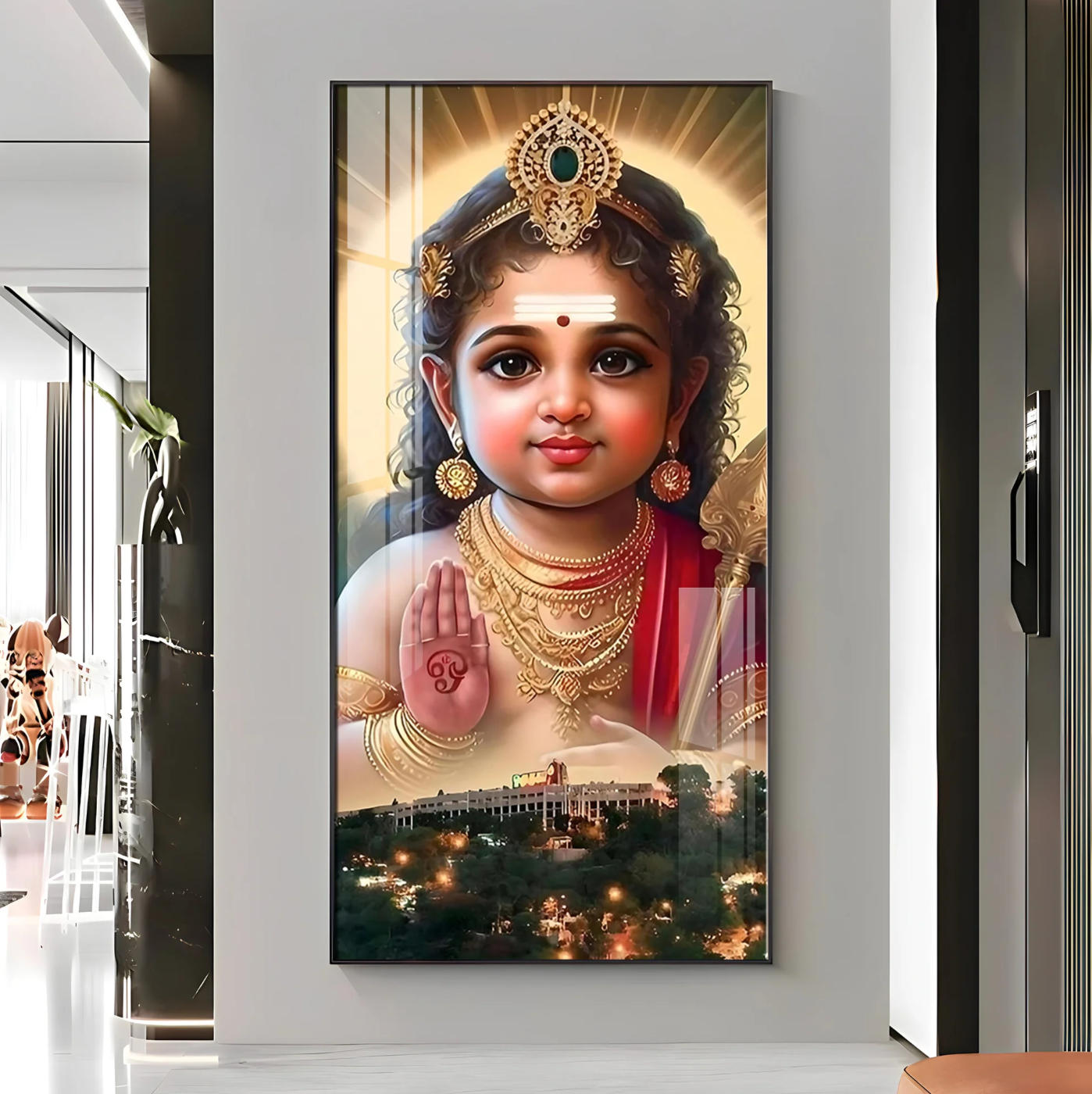 Lord Muruga Premium Acrylic Vertical Wall Art