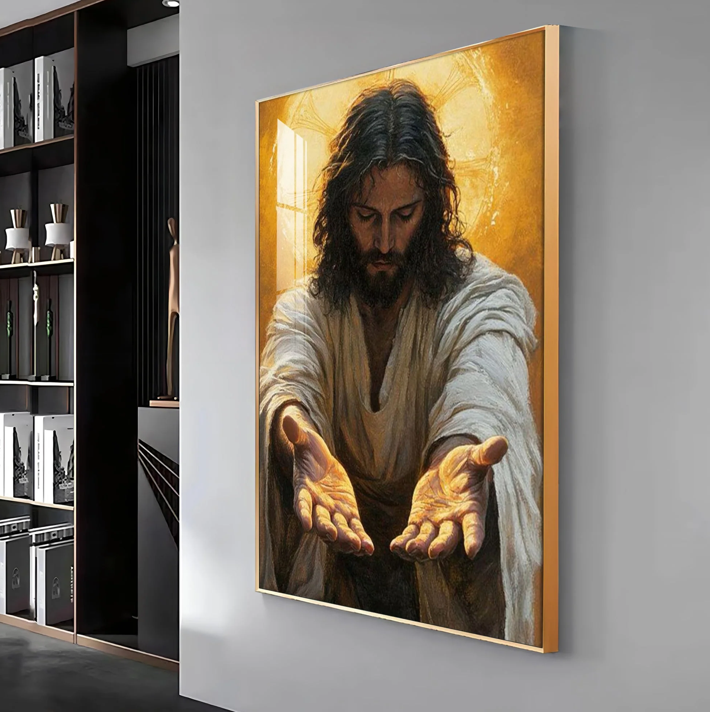 Faithful Jesus Hands Premium Acrylic Wall Art