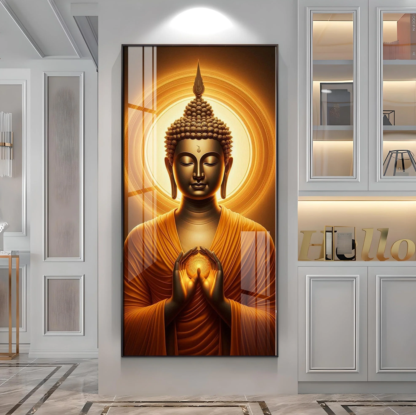 Peaceful Journey Buddha Premium Acrylic Wall Art