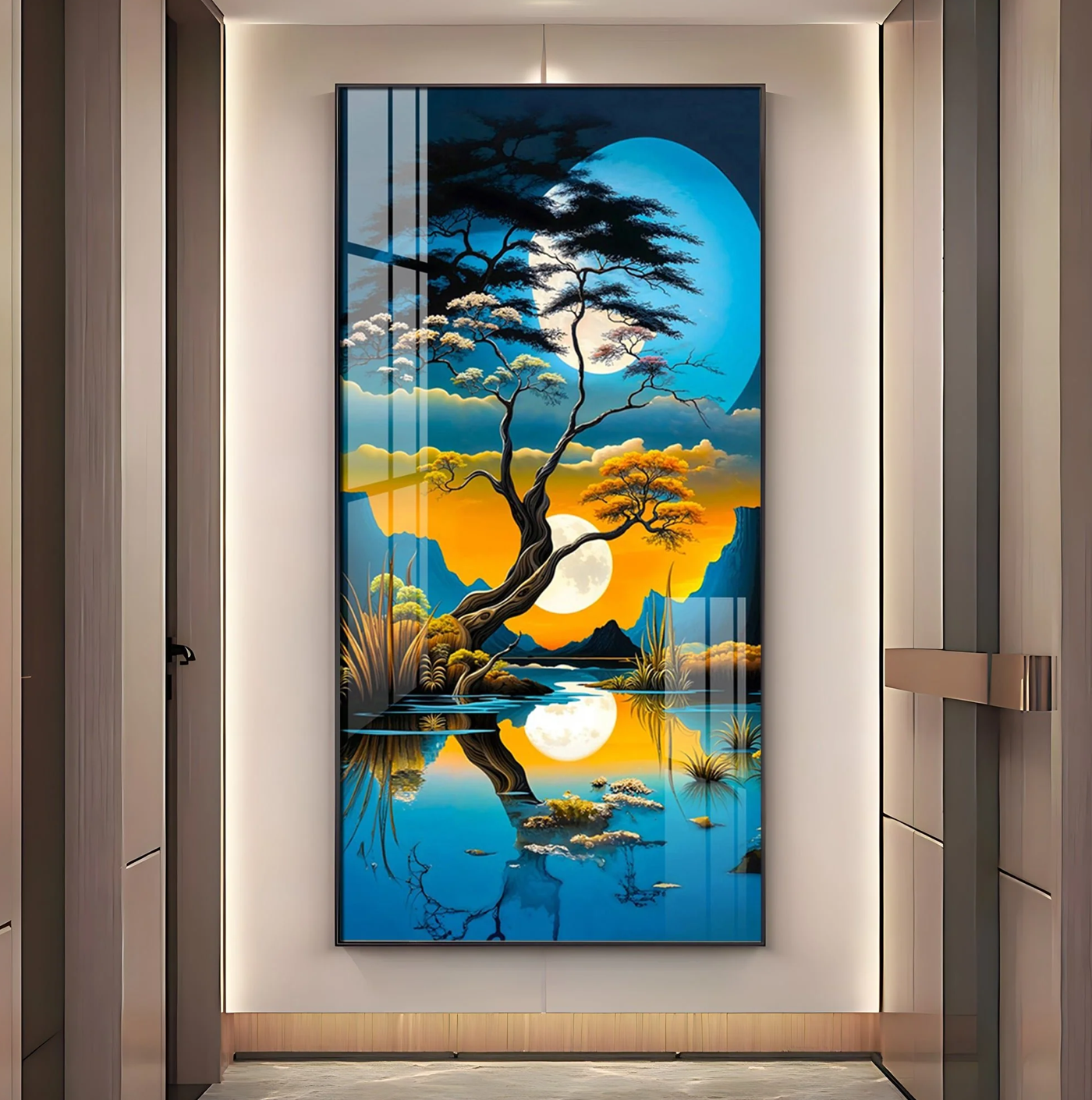 Sunset Serenity Premium Acrylic Vertical Wall Art