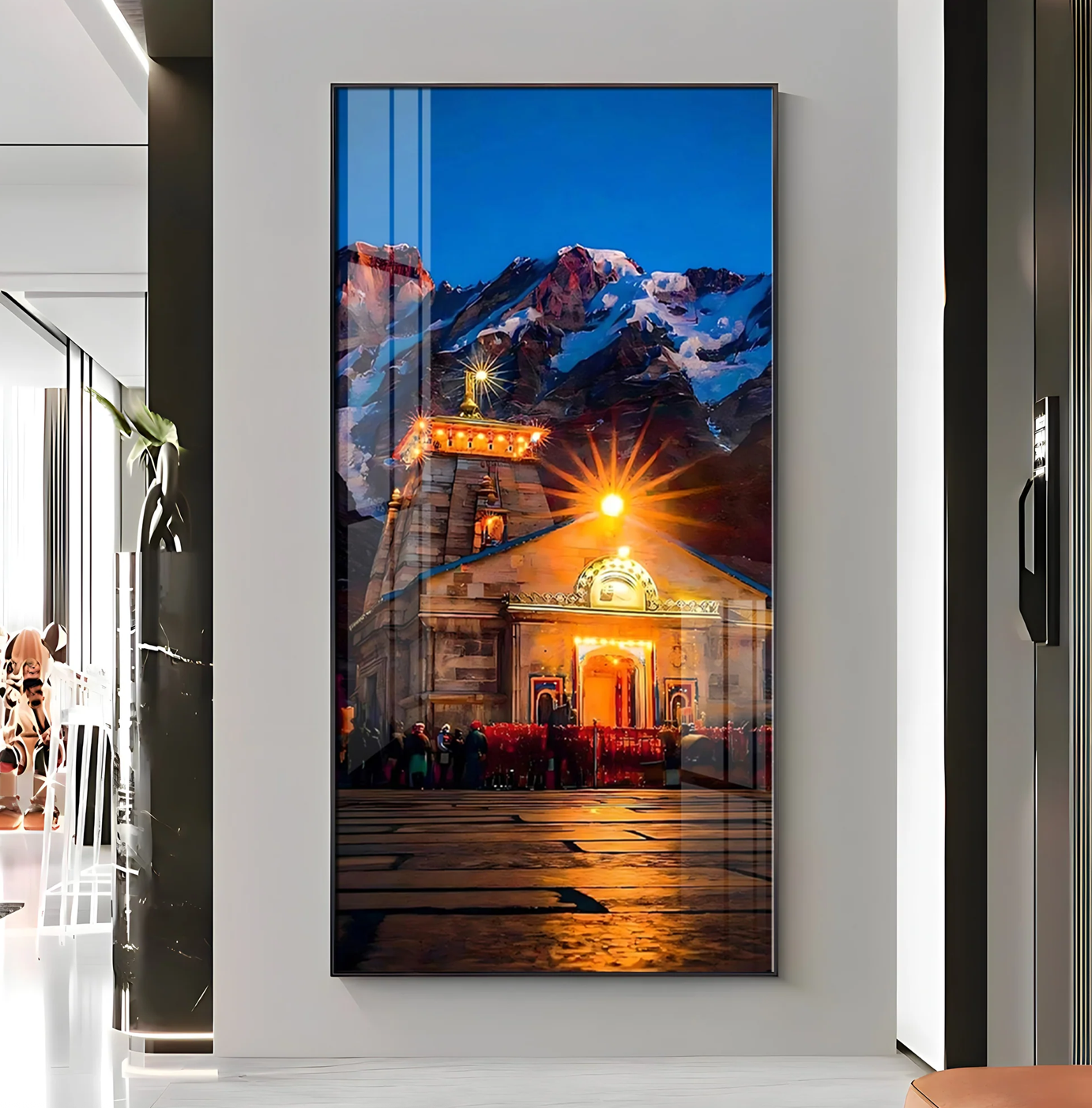 Kedarnath Dham Premium Acrylic Vertical Wall Art
