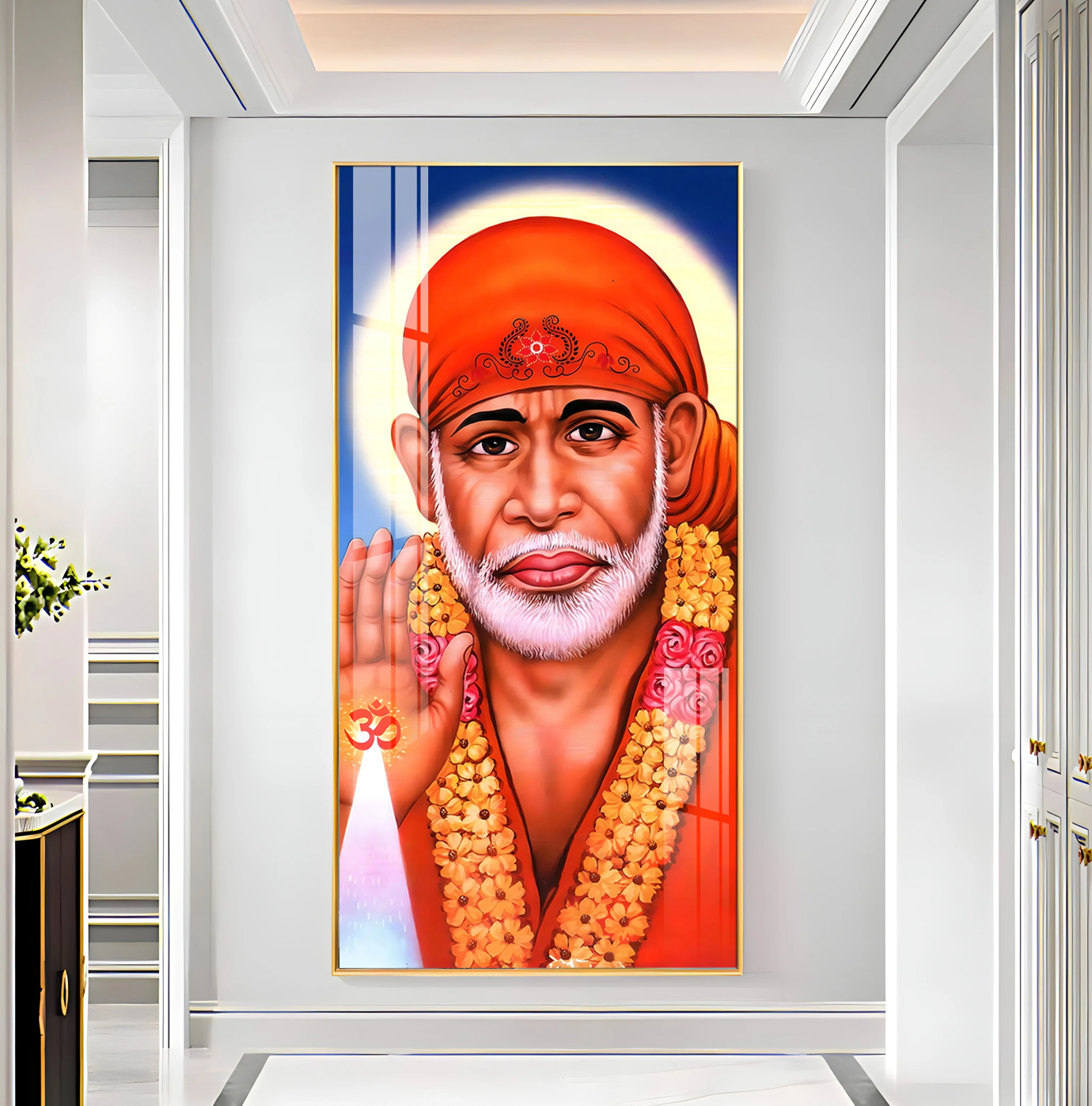 Jai Shree Sai Premium Acrylic Vertical Wall Art
