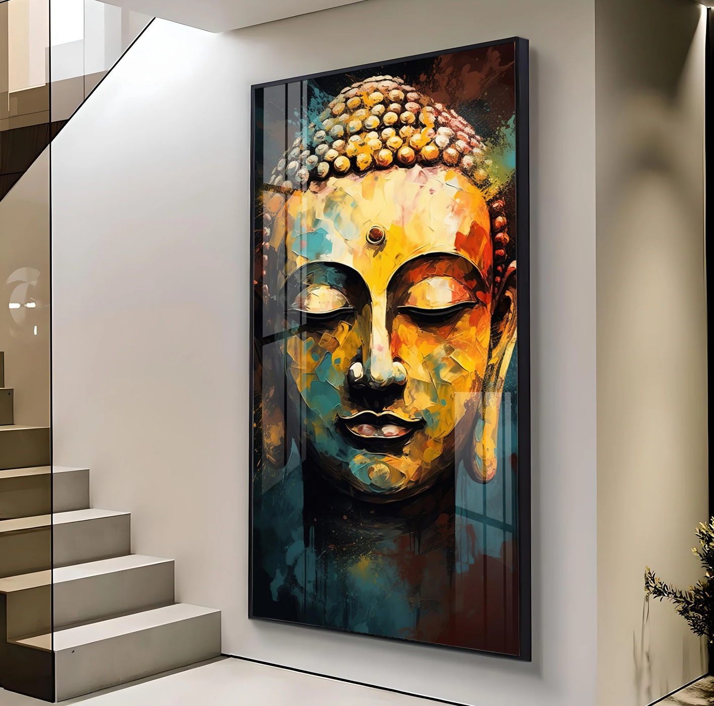 Eternal Gaze Buddha Premium Acrylic Vertical Wall Art