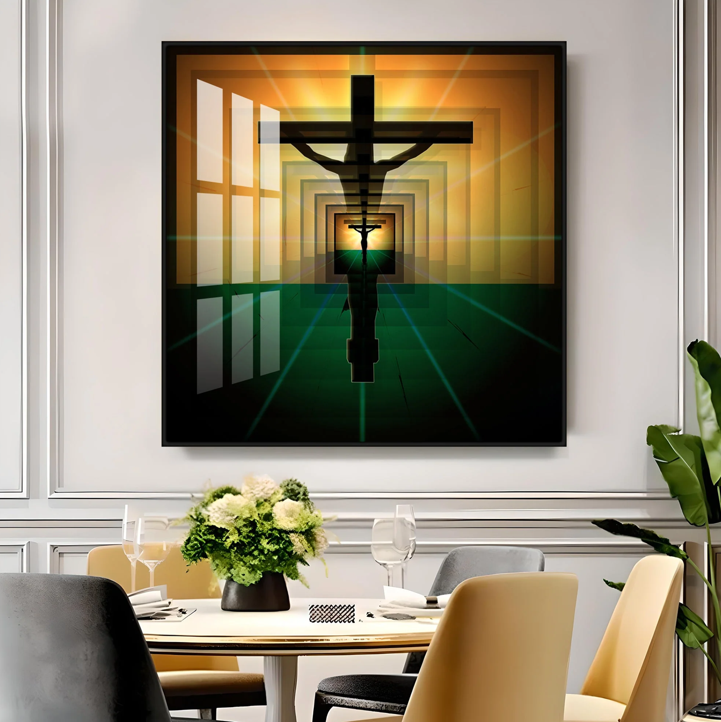 The Jesus Cross Premium Acrylic Square Wall Art