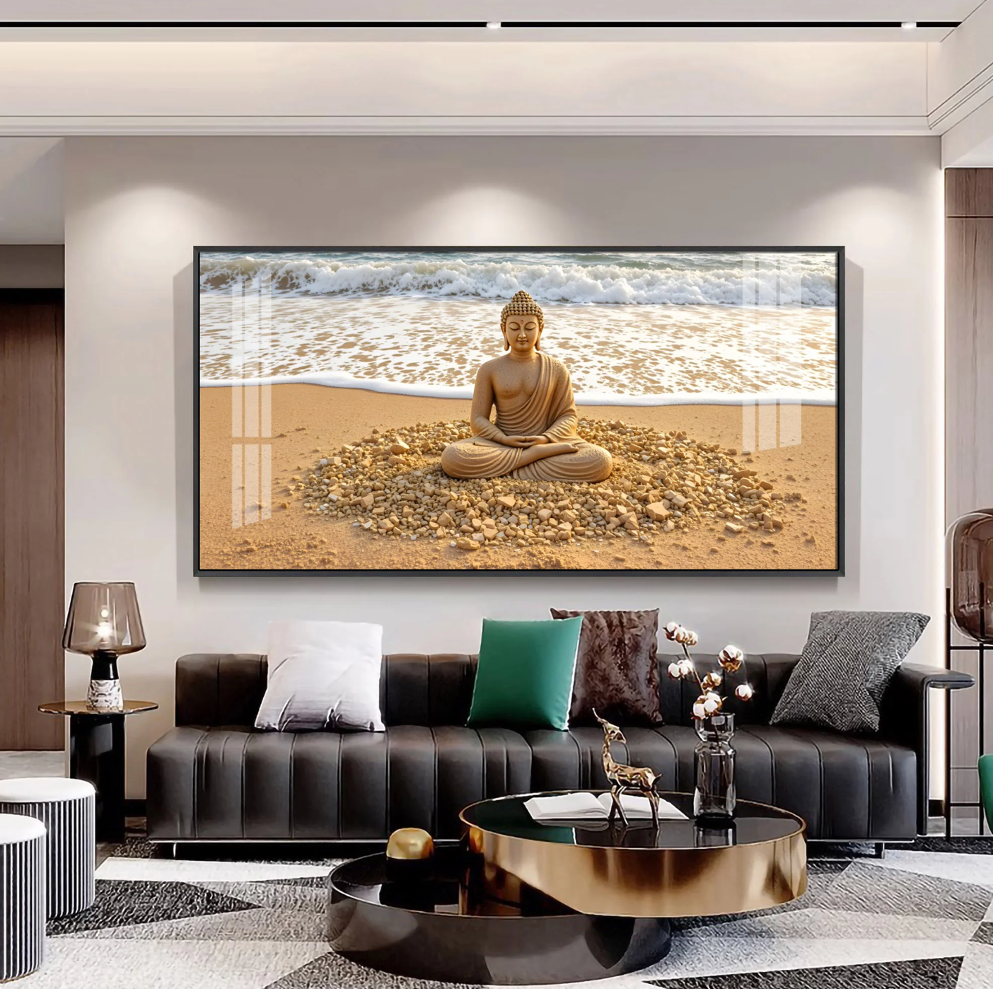 Tranquil Aura Buddha Premium Acrylic Horizontal Wall Art