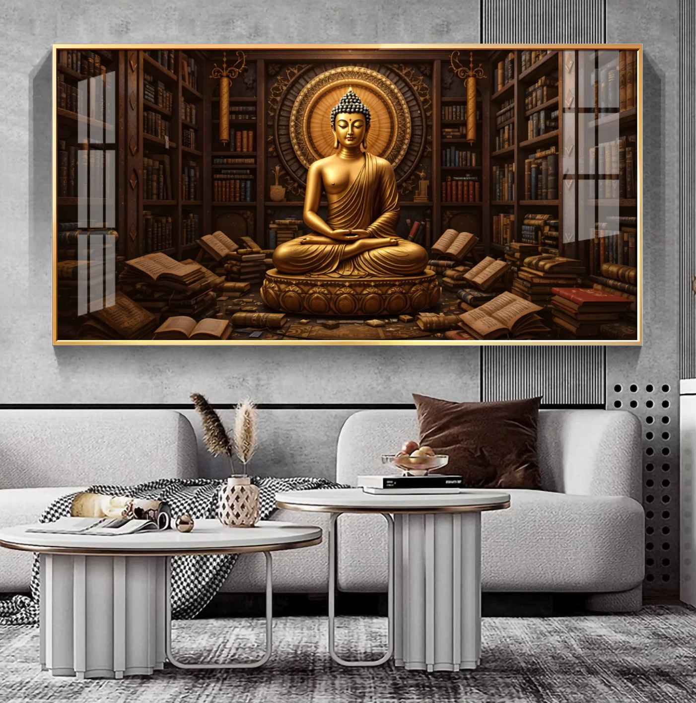 Majestic Harmony Buddha Premium Acrylic Horizontal Wall Art