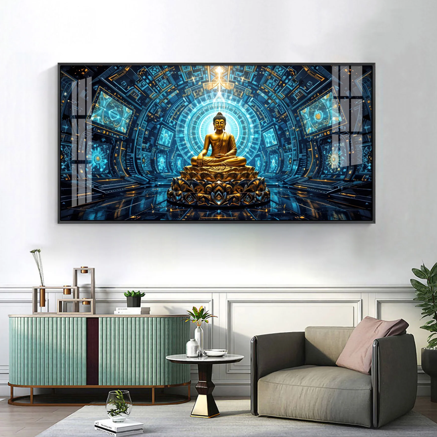 Luxe Zen Buddha Premium Acrylic Horizontal Wall Art