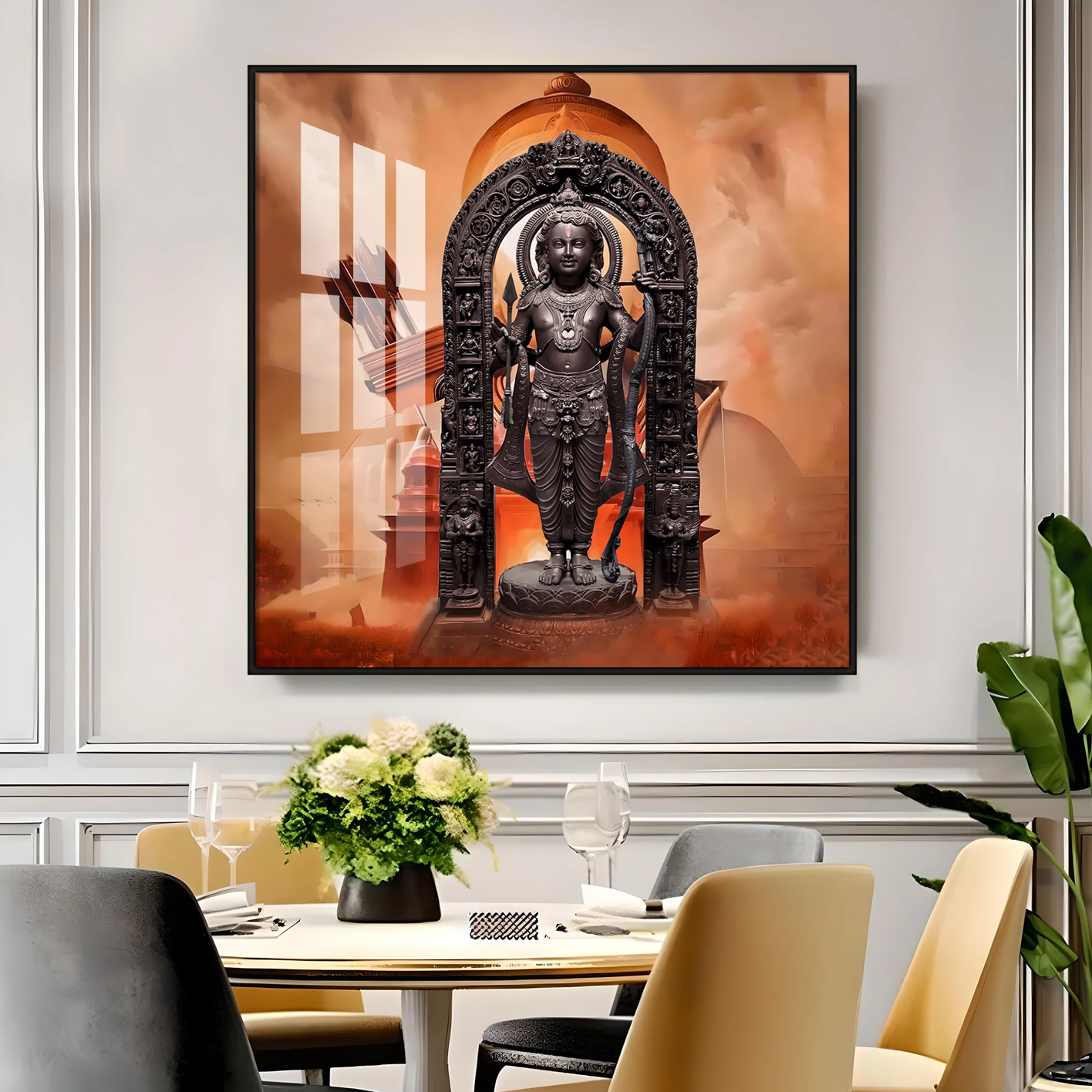 Ayodhya Ram Premium Acrylic Square Wall Art