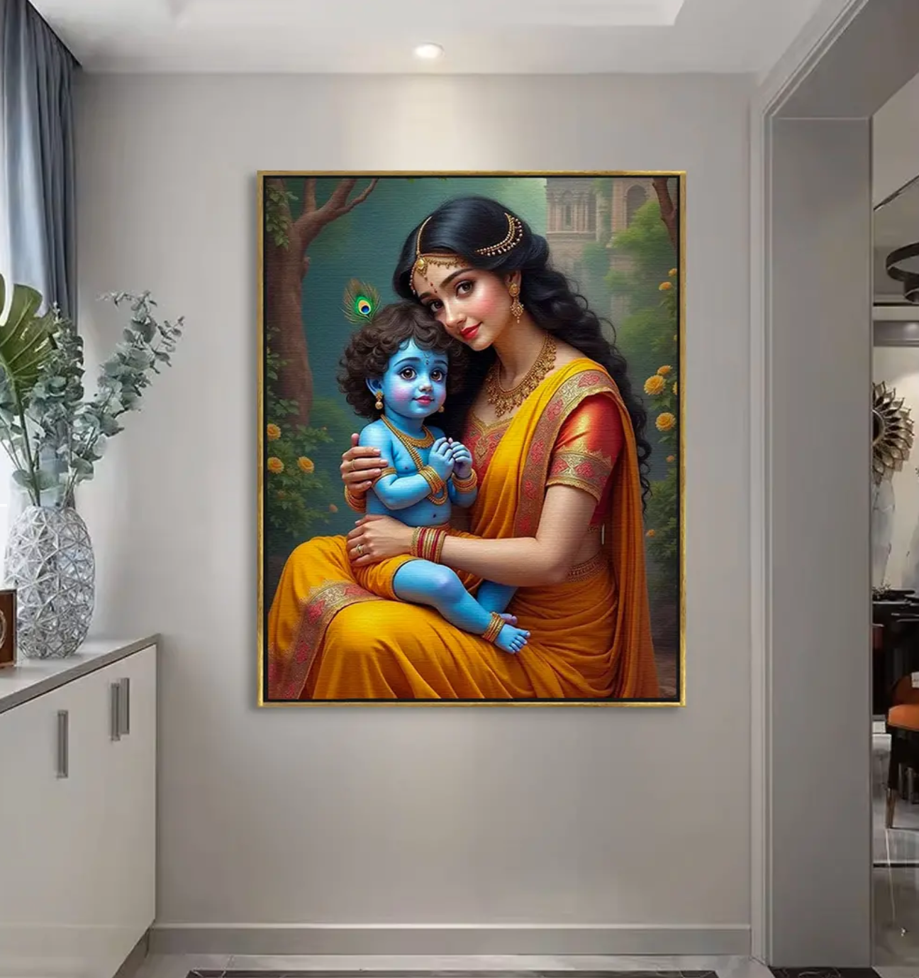 YF Yashoda Lal Krishna Canvas Painting