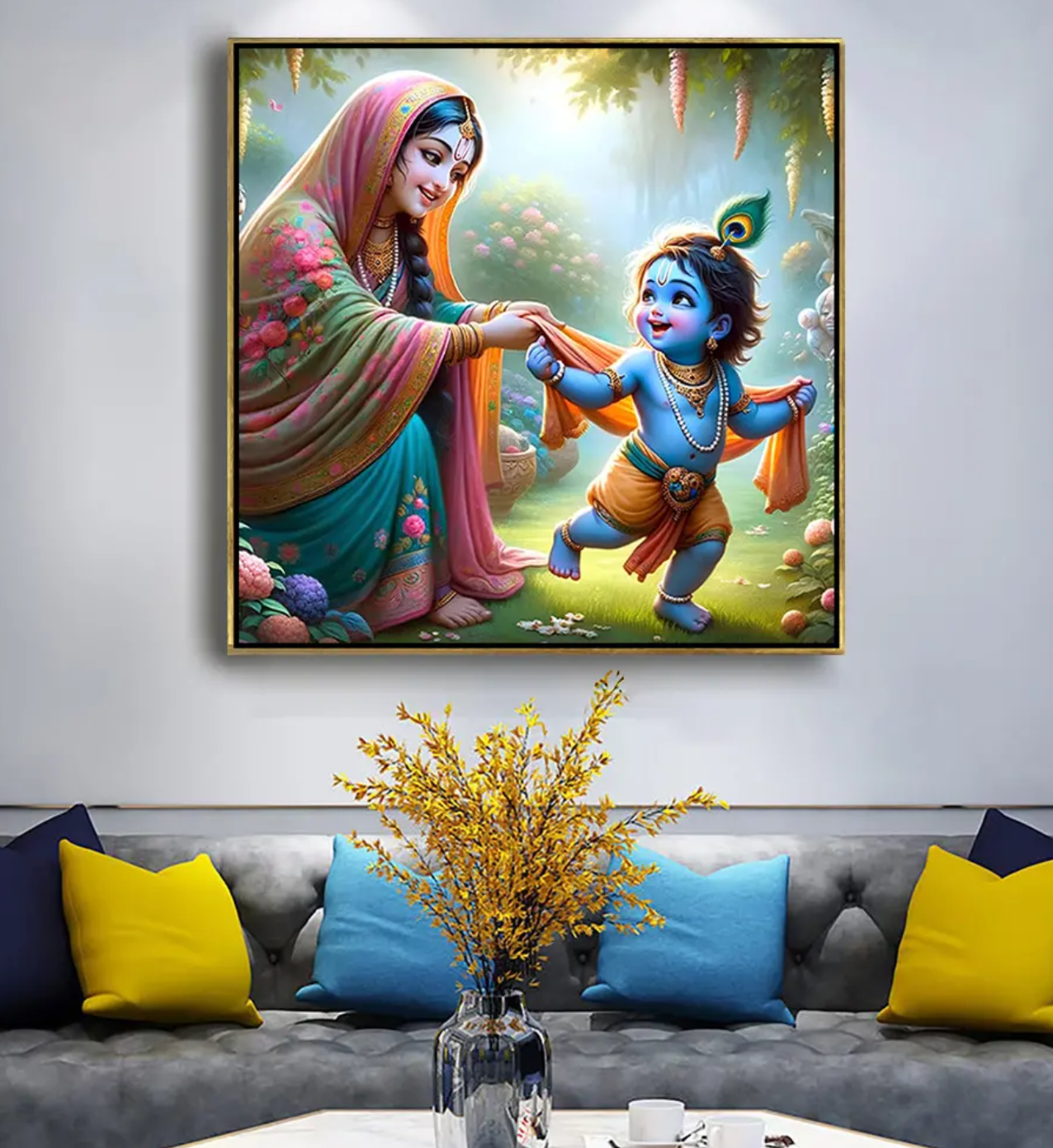 YF Yashoda Maiyya with Krishna Painting