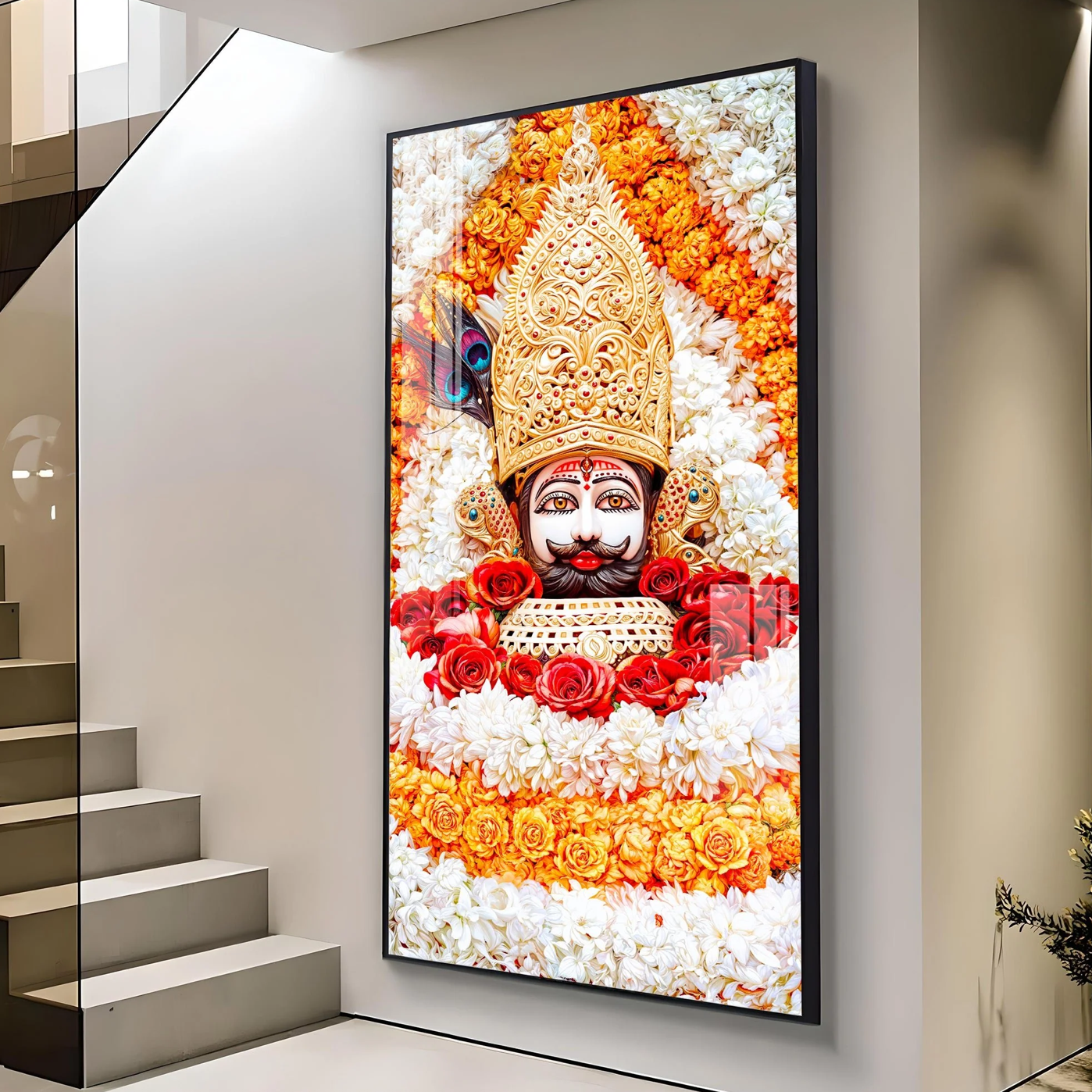 Divine Shyam Baba Premium Acrylic Vertical Wall Art