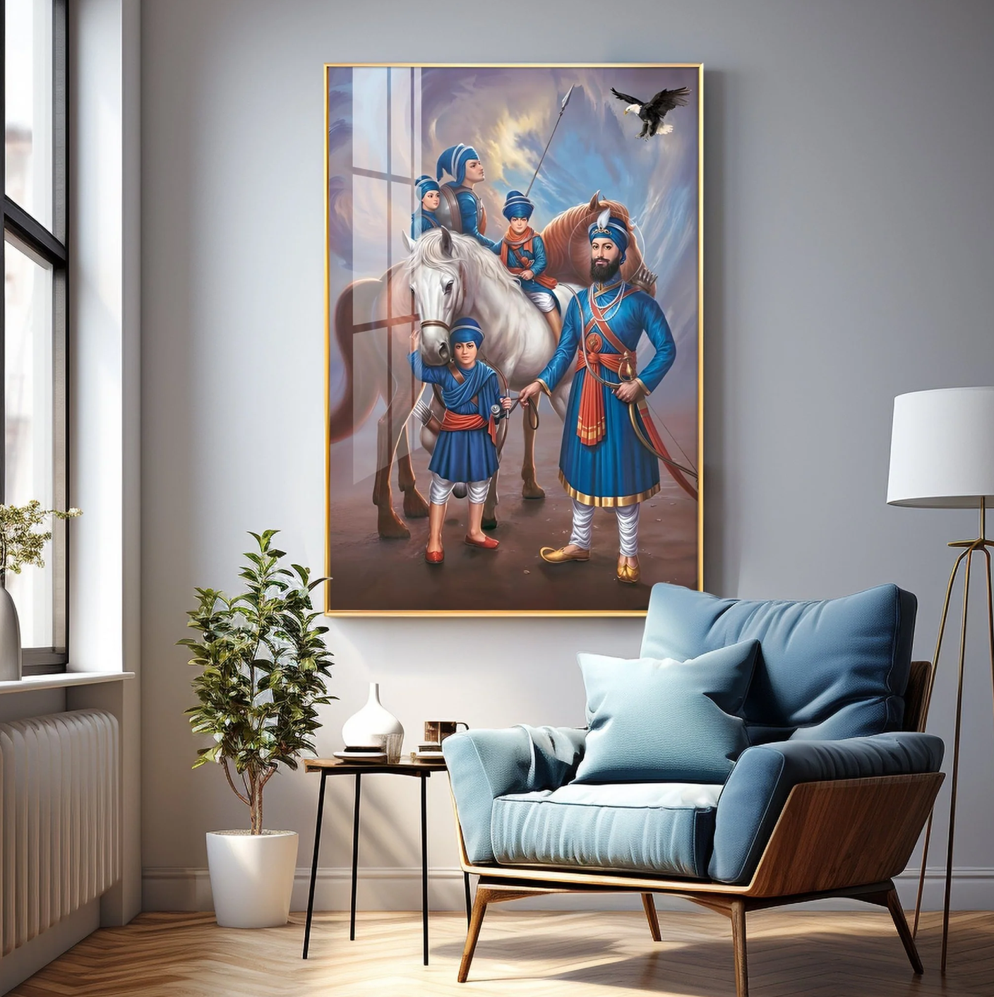 Sikh Warriors Premium Acrylic Vertical Wall Art