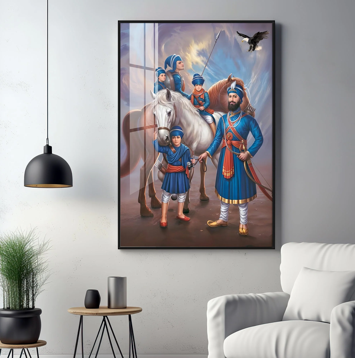 Sikh Warriors Premium Acrylic Vertical Wall Art
