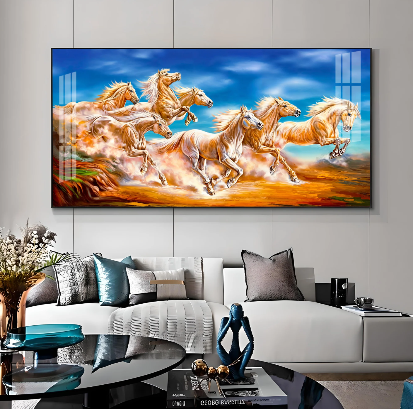 Lucky Horses Premium Acrylic Horizontal Wall Art