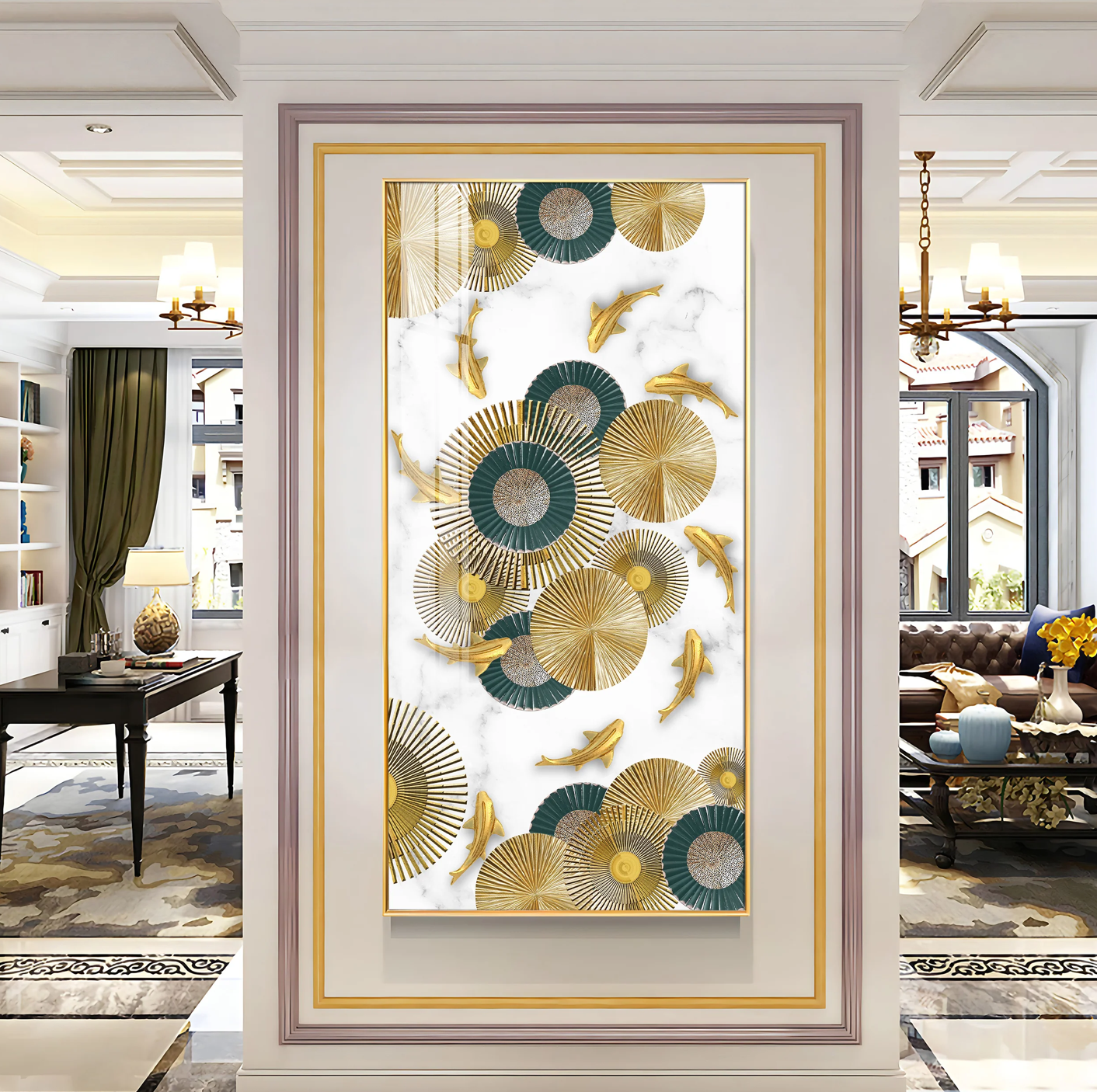 Abaniko Fish Premium Acrylic Vertical Wall Art