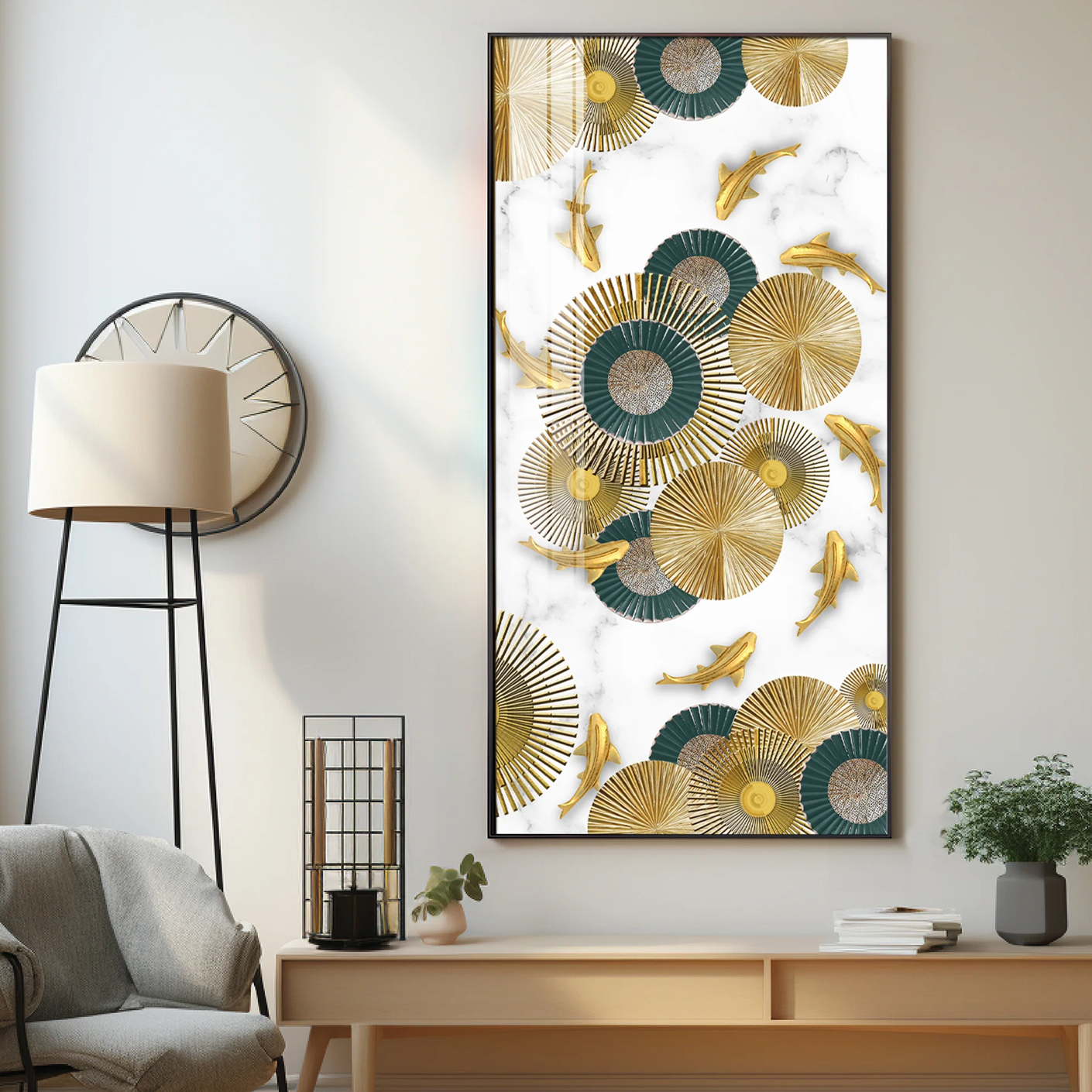 Abaniko Fish Premium Acrylic Vertical Wall Art