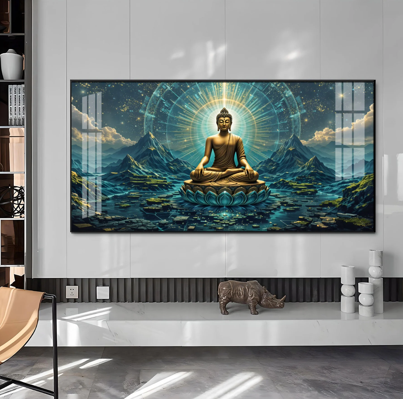 Buddha's Reflection Premium Acrylic Horizontal Wall Art