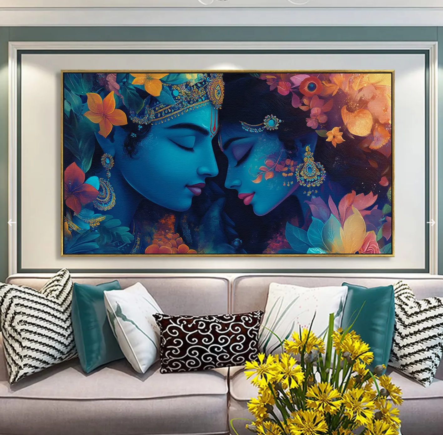 YF Radha Krishna Reverie Painting on Canvas