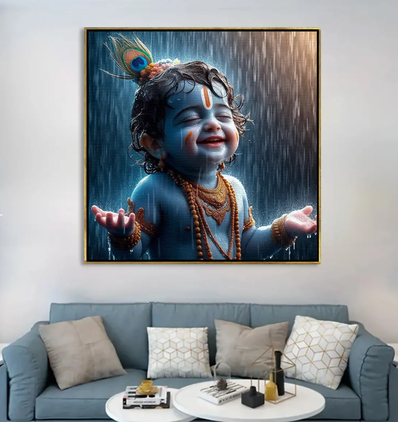 YF Eternal Beauty Bal Krishna Canvas Painting